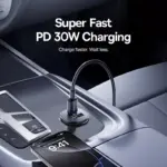 30W Dual Port USB-C Fast Car Charger with Power Delivery 4 77099 f0da47