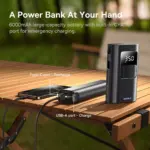 2-in-1 Portable Car Air Compressor with Power Bank & Flashlight 7 77120 4412b7