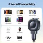 45W Dual USB-C Fast Car Charger with Retractable Cable 7 77157 36d350