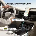 45W Dual USB-C Fast Car Charger with Retractable Cable 6 77157 edc1e3