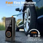 150 PSI Cordless Tire Inflator Portable Air Compressor with 6000mAh Battery 5 77266 b67e94