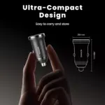 30W Dual Port Fast Car Charger USB-C & USB Mini Adapter with Smart Protection 8 77274 28983c