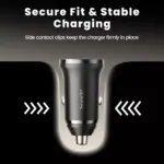 30W Dual Port Fast Car Charger USB-C & USB Mini Adapter with Smart Protection 5 77274 28a528