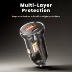 30W Dual Port Fast Car Charger USB-C & USB Mini Adapter with Smart Protection 4 77274 8bc1d3