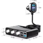 9-in-1 210W Fast Charging Car Power Hub with Independent Switches 8 77342 b1444f