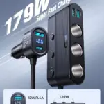 179W 7-in-1 Fast Charging Car Power Adapter with PD & QC3.0 4 77350 c1f71e