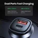 30W USB Car Charger with Dual Fast Charging QC4.0 PD Type-C & USB-A 3 77498 39455d