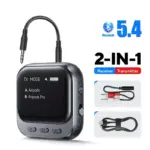 Car Bluetooth 5.4 Receiver Transmitter 2-in-1 AUX Adapter with LED Display - Hands-Free Calls & Car Music 3 77628 95626d
