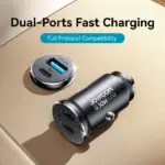 30W Dual USB Fast Car Charger with PD & QC3.0 for iPhone & Samsung 4 77693 071312