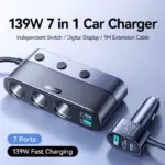 139W 7-in-1 USB-C Fast Car Charger with Multi-Ports & LED Voltage Display 3 77712 8a55b9