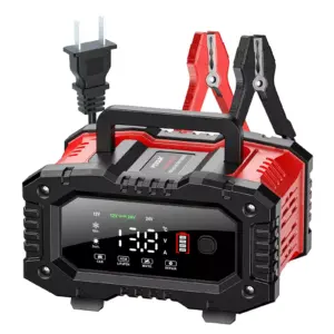 Portable 20A 12V/24V Smart Battery Charger for Car & Motorcycle