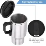 12V Portable Electric Heating Car Kettle Stainless Steel Travel Mug 450ml 4 77767 03652e