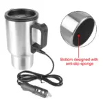 12V Portable Electric Heating Car Kettle Stainless Steel Travel Mug 450ml 7 77767 7d4793