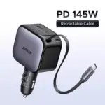 145W Multi-Port Fast Car Charger with Retractable USB-C Cable 8 77852 223382