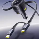 90W Fast Car Charger with Dual Retractable Cables & 4-Port Charging Station 8 77862 35480f