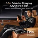 60W Retractable Car Charger with 6 Ports & Rear Seat Extension 5 77879 438446
