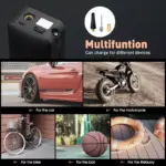 CARSUN Rechargeable Tire Inflator for Car, Bicycle & Balls 6 77916 26765a