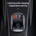 Bluetooth 5.0 FM Transmitter Car Charger with Fast Charging & Handsfree Kit 6 78009 15d80e