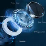 Solar 360° Rotation Car Aromatherapy Air Freshener - Creative Perfume Diffuser 8 78019 ff074f