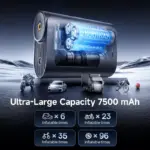 Portable Air Pump with 7500mAh Battery - Quick Tire Inflator for All Uses 5 78045 3ccffc