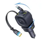 60W Multi-Port Fast Car Charger with Dual Retractable Cables and USB-C Ports 9 78086 2377a9