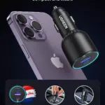 130W USB C Fast Car Charger with PD & QC4.0 for Phones, Tablets & Laptops 6 78147 10c441