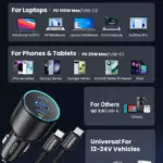 130W USB C Fast Car Charger with PD & QC4.0 for Phones, Tablets & Laptops 8 78147 b2f5c1