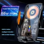 Magnetic Car Phone Holder with 66W Fast Charging & Auto-Clamp Air Vent Mount 4 78297 0b6481