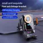15W Wireless Car Charger & Auto-Clamping Phone Holder with Atmosphere Lights 5 78310 c509ad