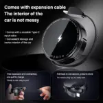 15W Magnetic Wireless Car Charger & Phone Holder with Retractable Cable 8 78339 965793