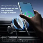 15W Magnetic Wireless Car Charger & Phone Holder with Retractable Cable 6 78339 a30cfc