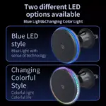 15W Magnetic Wireless Car Charger with Air Vent Phone Holder & Colorful LED 9 78491 61825f