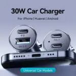 30W Dual Port Mini Car Charger USB-C & QC3.0 Fast Charging Adapter 5 78565 fbbe28