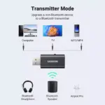 2-in-1 Bluetooth 5.1 Audio Adapter for Car, Speaker & AUX Devices – TX/RX Mode 6 78610 d22e2b