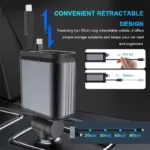4-in-1 Retractable Car Charger with Starry Sky Light & Dual Charging Ports 4 78645 e2c546