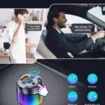 Bluetooth 5.3 FM Car Adapter with 48W PD & QC Fast Charger and LED Light 7 78663 2f9514