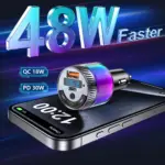Bluetooth 5.3 FM Car Adapter with 48W PD & QC Fast Charger and LED Light 4 78663 e5fcae