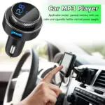 Bluetooth FM Transmitter Car Adapter with Hands-Free, MP3, Dual USB QC3.0 Charger 8 78672 41dbdd