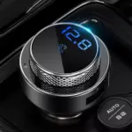 Bluetooth FM Transmitter Car Adapter with Hands-Free, MP3, Dual USB QC3.0 Charger 5 78672 5a6f96