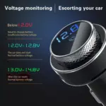 Bluetooth FM Transmitter Car Adapter with Hands-Free, MP3, Dual USB QC3.0 Charger 7 78672 e68331