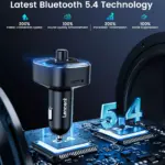 Bluetooth 5.4 FM Transmitter Car Adapter with PD 30W & QC 18W Fast Charger 4 78681 63b1b3