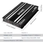 5800W 4-Channel High-Power Car Audio Amplifier Class A/B Ultra-Thin 12V 13 78722 683236