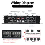 5800W 4-Channel High-Power Car Audio Amplifier Class A/B Ultra-Thin 12V 8 78722 f76f79