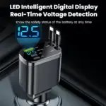 5-in-1 Retractable Car Charger with USB & Type-C Ports, Fast Charging Adapter 8 78778 2f15ec