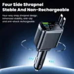 5-in-1 Retractable Car Charger with USB & Type-C Ports, Fast Charging Adapter 9 78778 6867e5