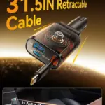 Ultra-Slim 57W Retractable USB-C Car Charger with Fast Charging & 3-in-1 Cables 4 78886 e7b5f0