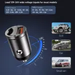 Mini USB Car Charger 30W Fast Charge 4.0 3.0 Dual Port Adapter 5 78938 95e432