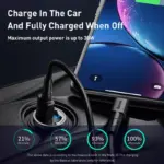 Mini USB Car Charger 30W Fast Charge 4.0 3.0 Dual Port Adapter 6 78938 cbd36b