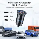 30W Dual USB Car Charger with Quick Charge 4.0 & PD Fast Charging 4 78947 e5af2d