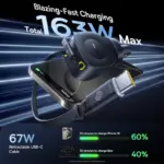 100W Dual USB-C Car Charger with Retractable Cables & 4-Port 450° Swivel Design 4 79012 622a0d